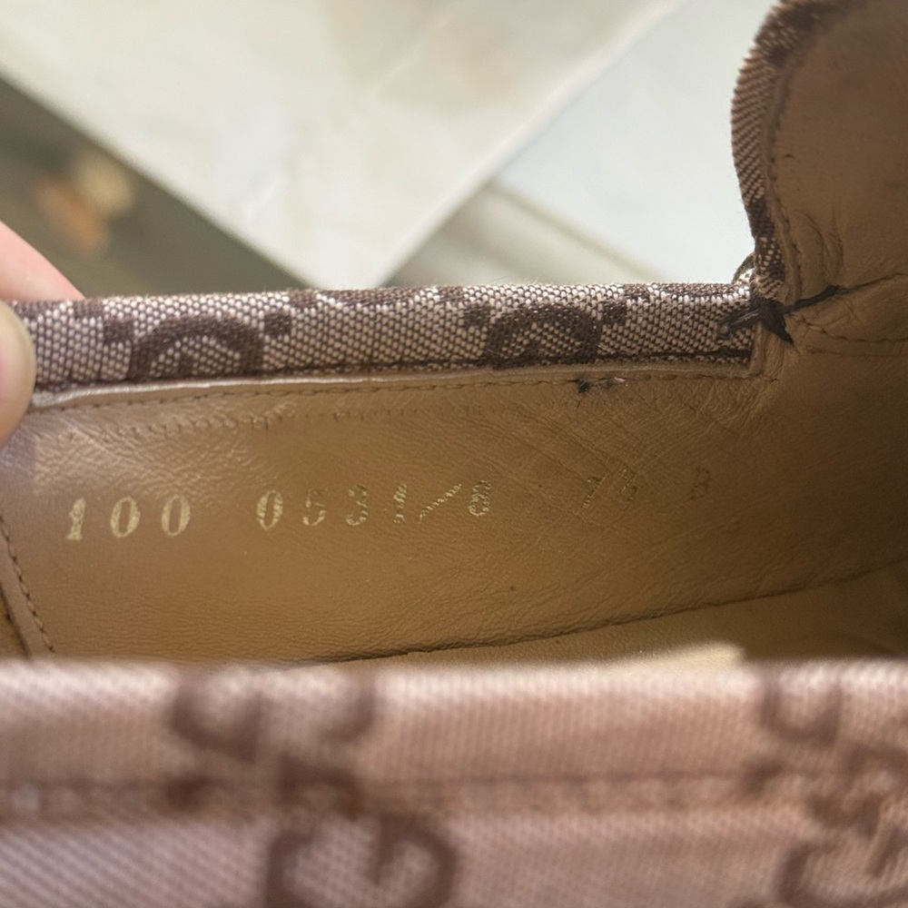 Gucci GG Supreme Monogram Canvas Horsebit Jordaan Brixton Loafers Brown 1953 7.5 - Picture 13 of 14
